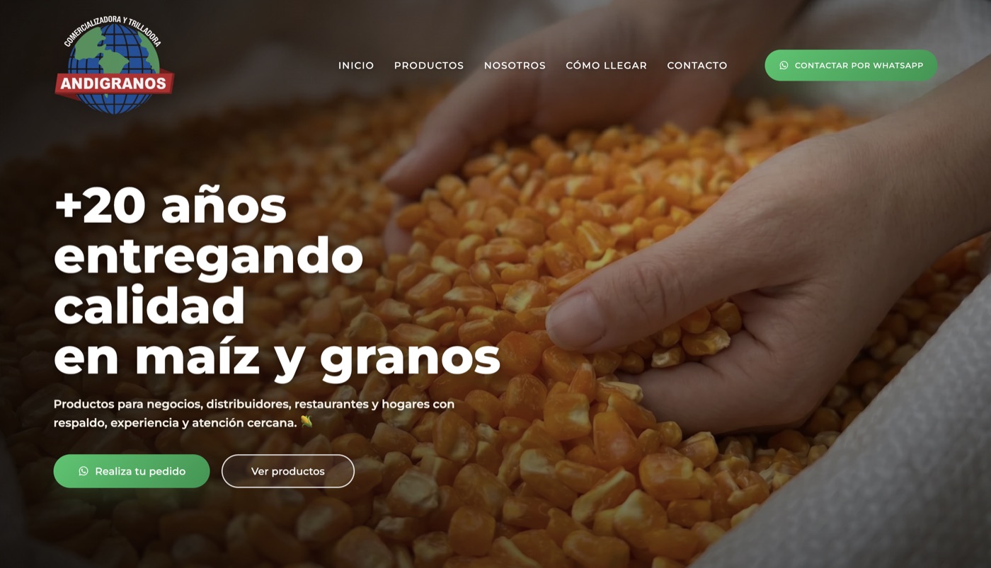 Vista del proyecto Andigranos